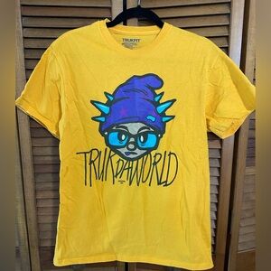 Trukfit Yellow Tee with Blue Graphic